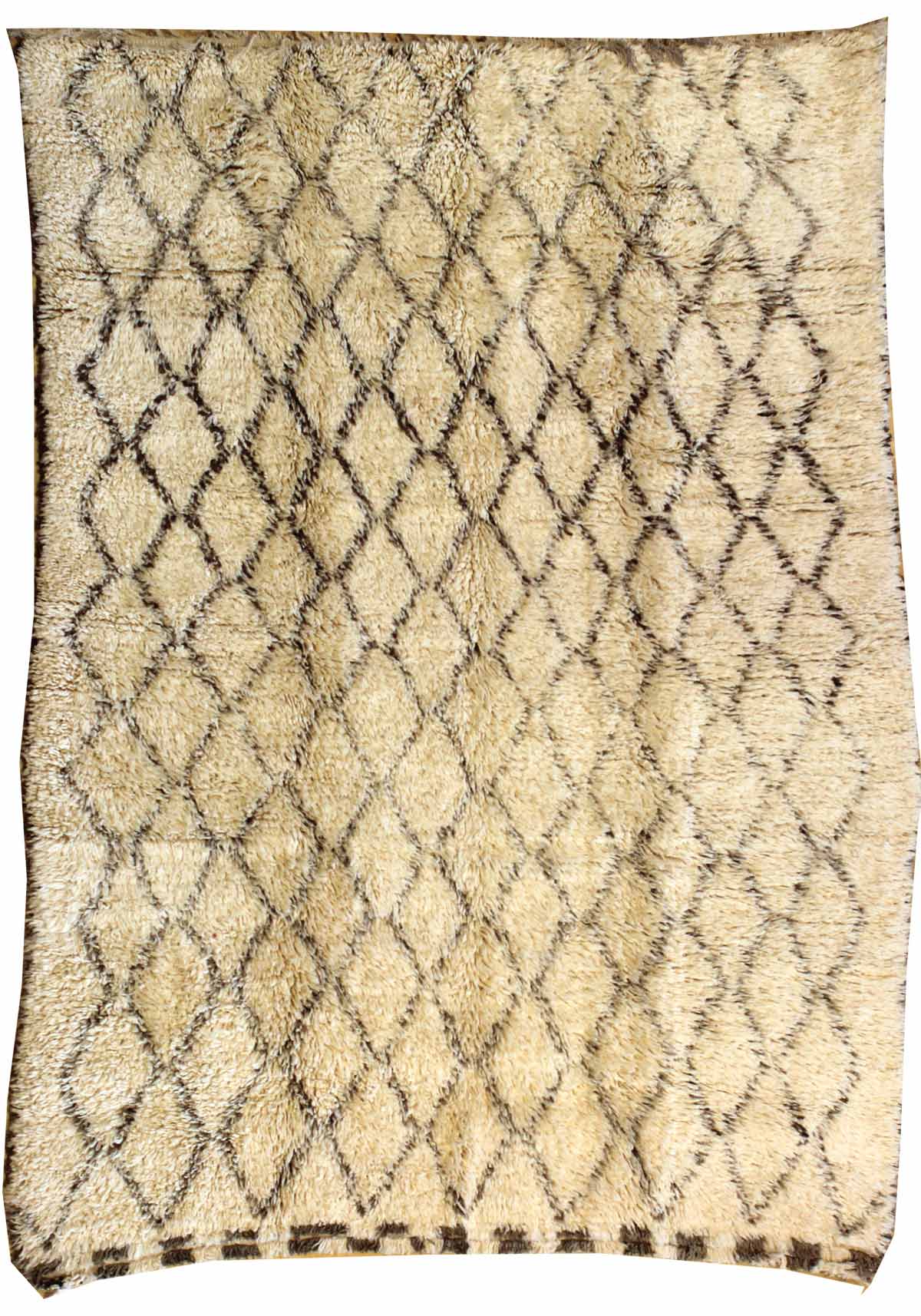 Vintage Beni Ouraine Handwoven Tribal Rug