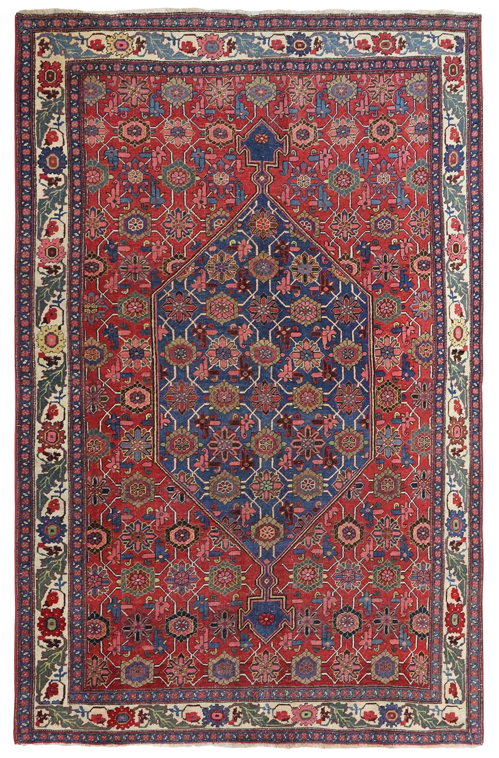 Antique Bijar Handwoven Tribal Rug