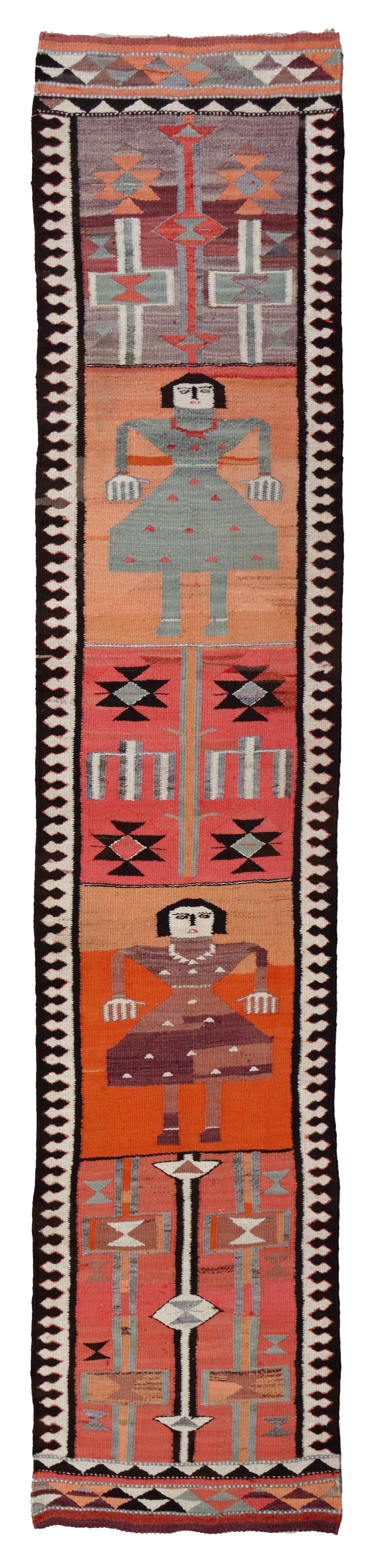 Vintage Herki Kilim Handwoven Tribal Rug