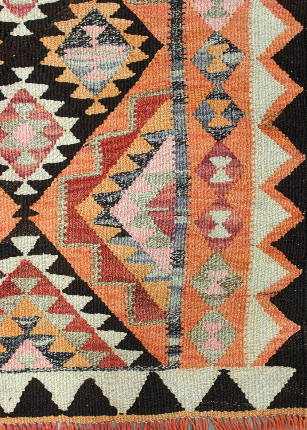 Vintage Herki Kilim Handwoven Tribal Rug, J67092