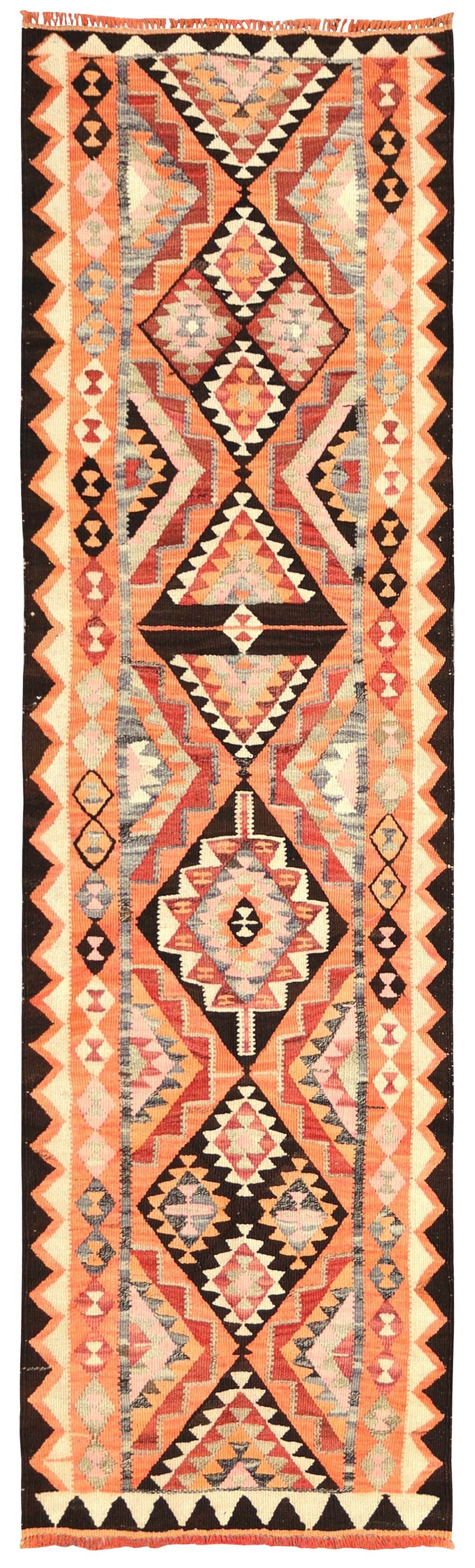 Vintage Herki Kilim Handwoven Tribal Rug