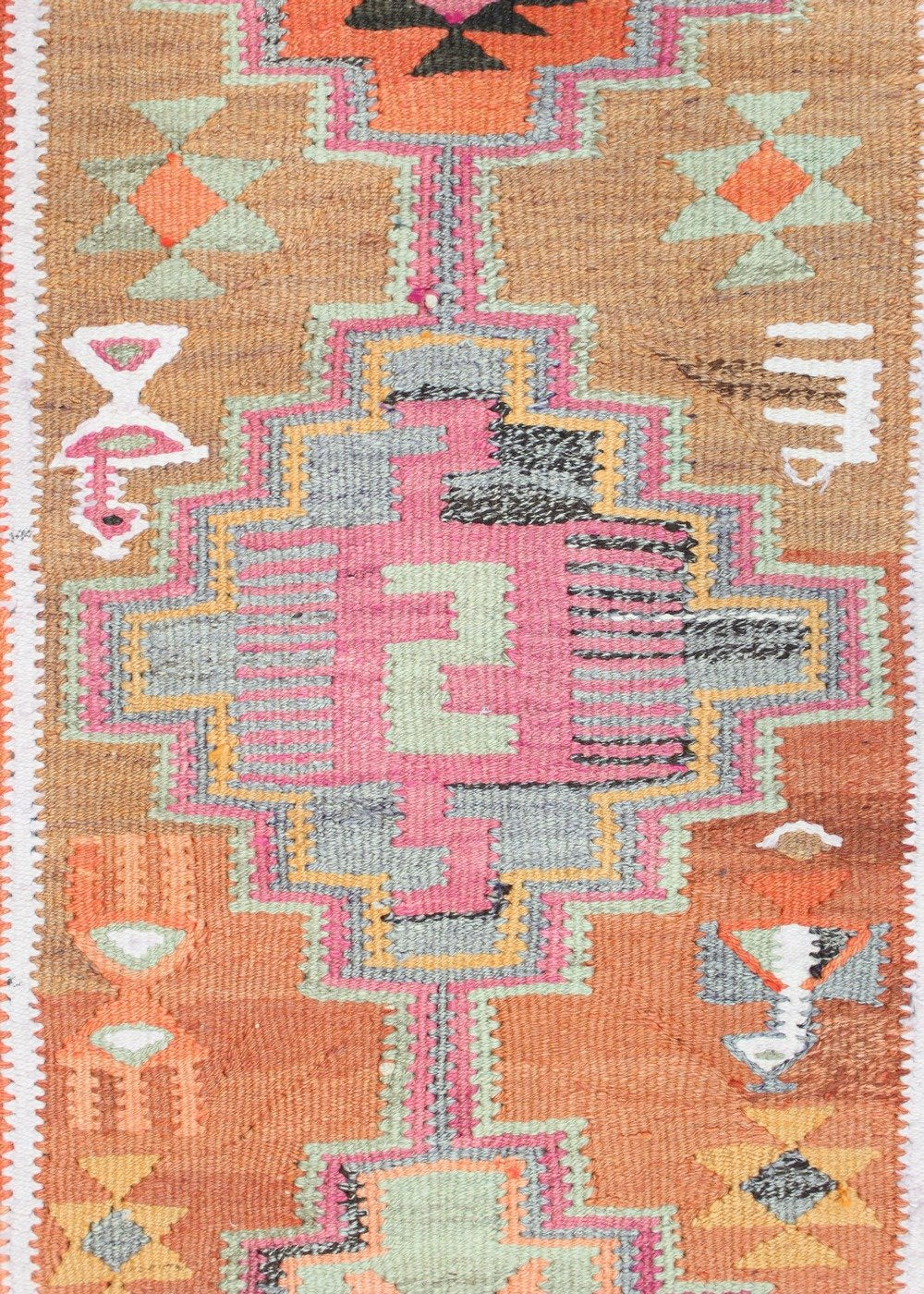 Vintage Herki Kilim Handwoven Tribal Rug, J67104