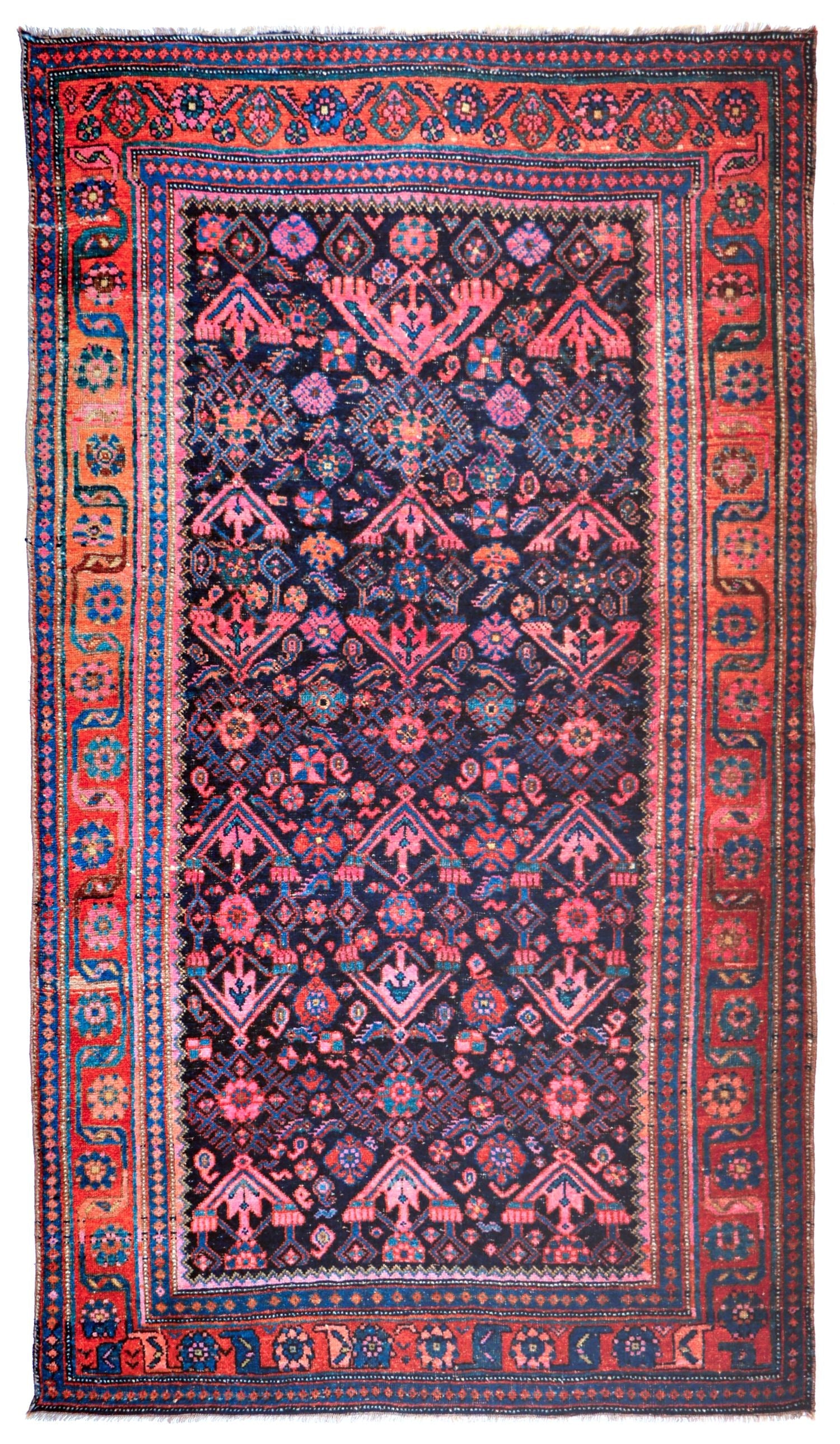 Vintage Kurd Bijar Handwoven Tribal Rug