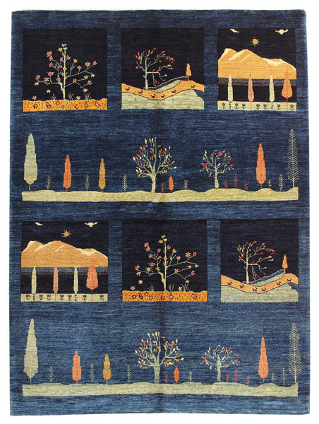 Landscape Gabbeh Handwoven Tribal Rug