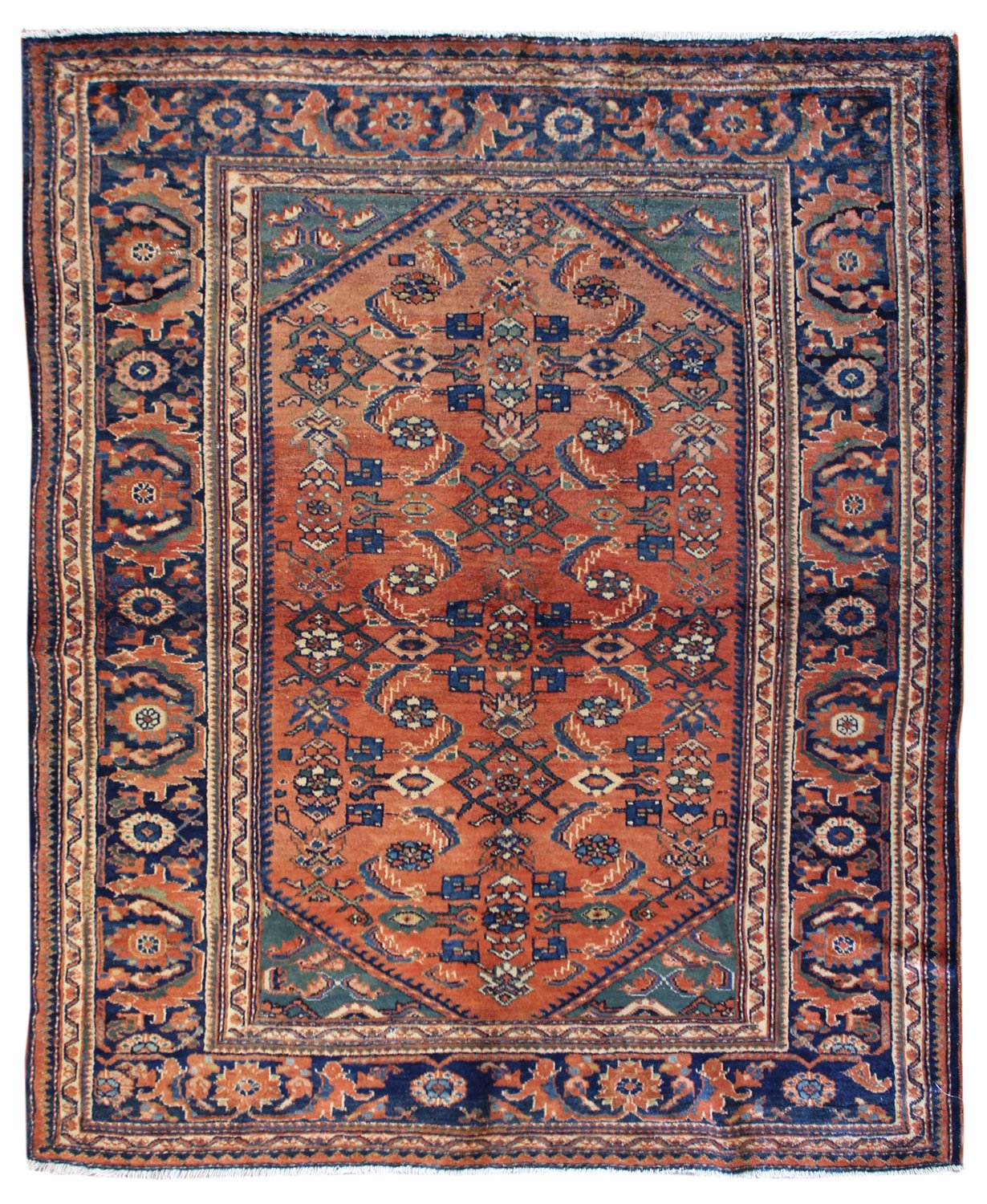 Antique Lilihan Handwoven Tribal Rug