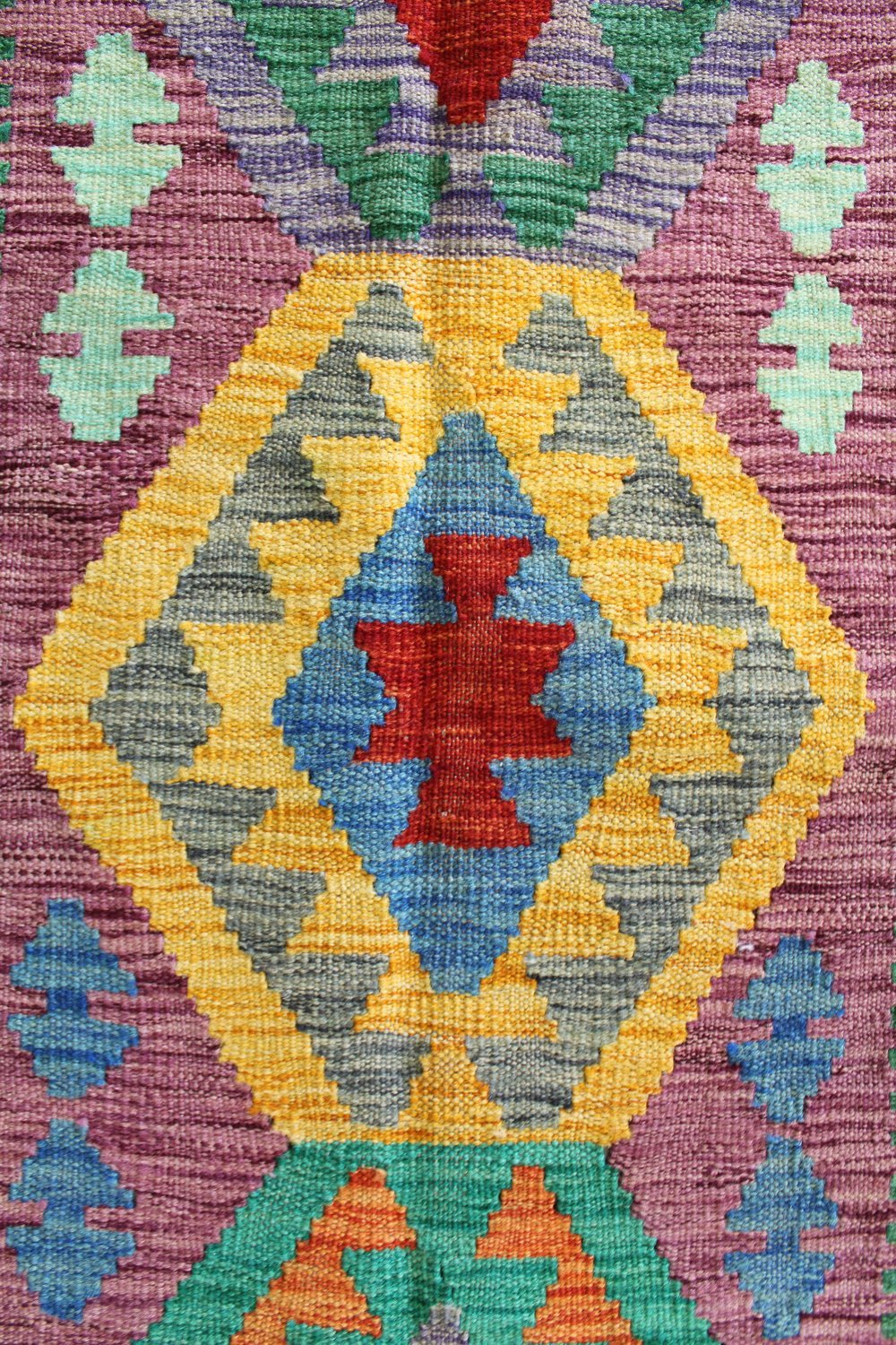 Uzbek Handwoven Tribal Rug, j59991