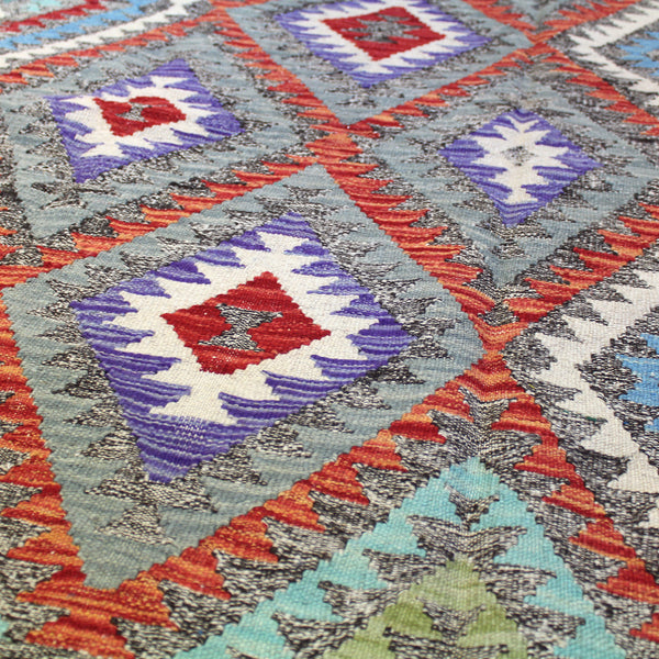 Uzbek Kilim Handwoven Tribal Rug, J59211