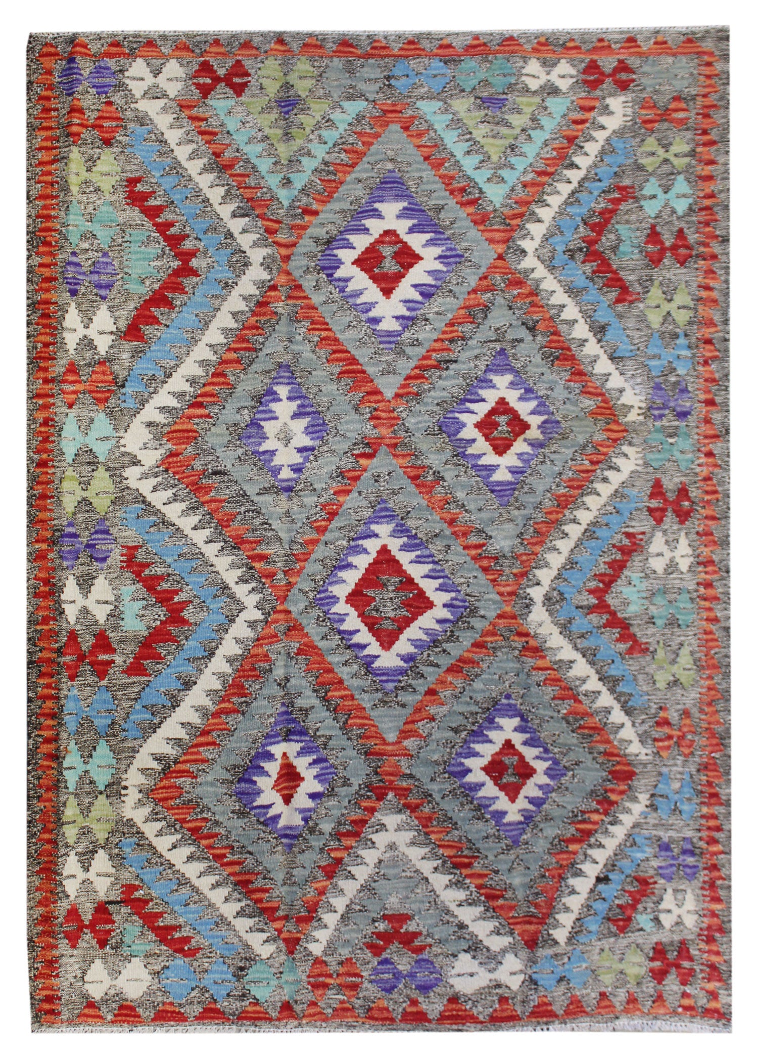 Uzbek Kilim Handwoven Tribal Rug