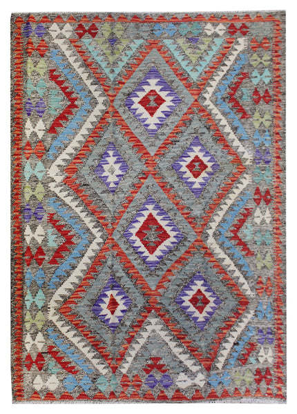 Uzbek Kilim Handwoven Tribal Rug