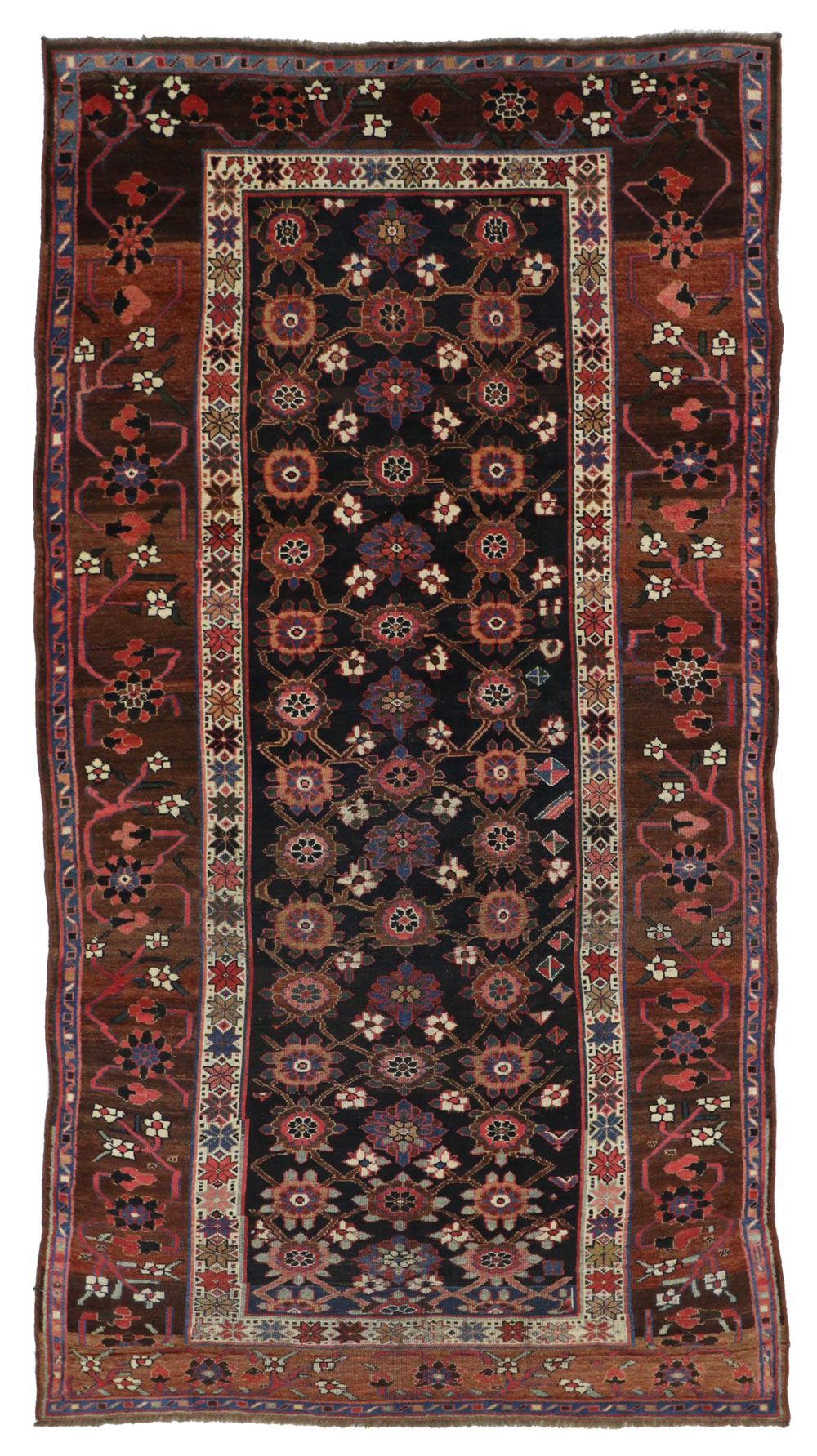 Antique Veramin Handwoven Tribal Rug